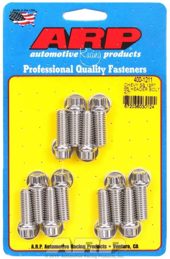 HEADER BOLTS 3/8in x 1in 12pt 3/8in head SS