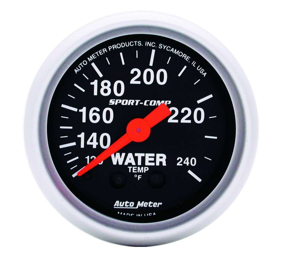 GAUGE WATER TEMP 2-1/16in 120-240f SPORT COMP MECH