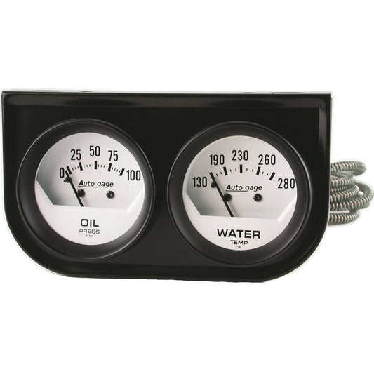 GAUGE PANEL 2 AUTOGAUGE 2in OP/WT WHITE