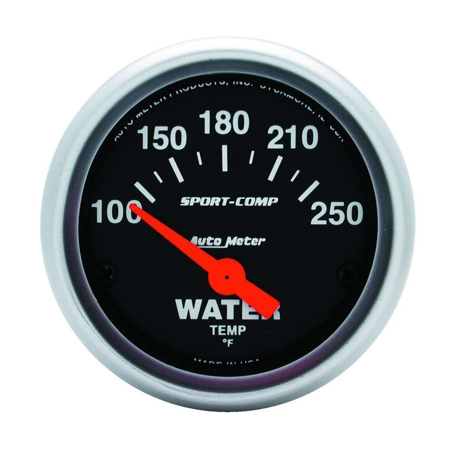 GAUGE WATER TEMP 2-1/16in 100-250f SPORT COMP ELEC
