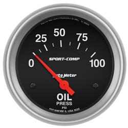 GAUGE OIL PRESSURE 2-5/8 0-100psi SPORT COMP ELEC
