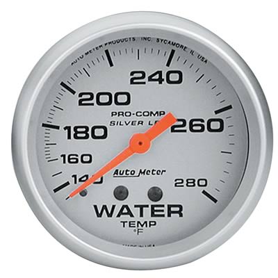 GAUGE WATER TEMP 2-5/8 140-280f ULTRA LIQUID