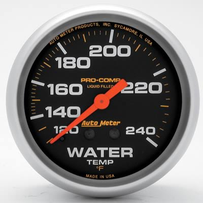 GAUGE WATER TEMP 2-5/8 120-240f PROCOMP 12ft LIQUI