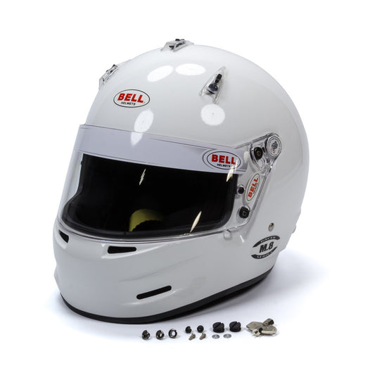 HELMET size LARGE WHITE BELL M8 SA20 HANS