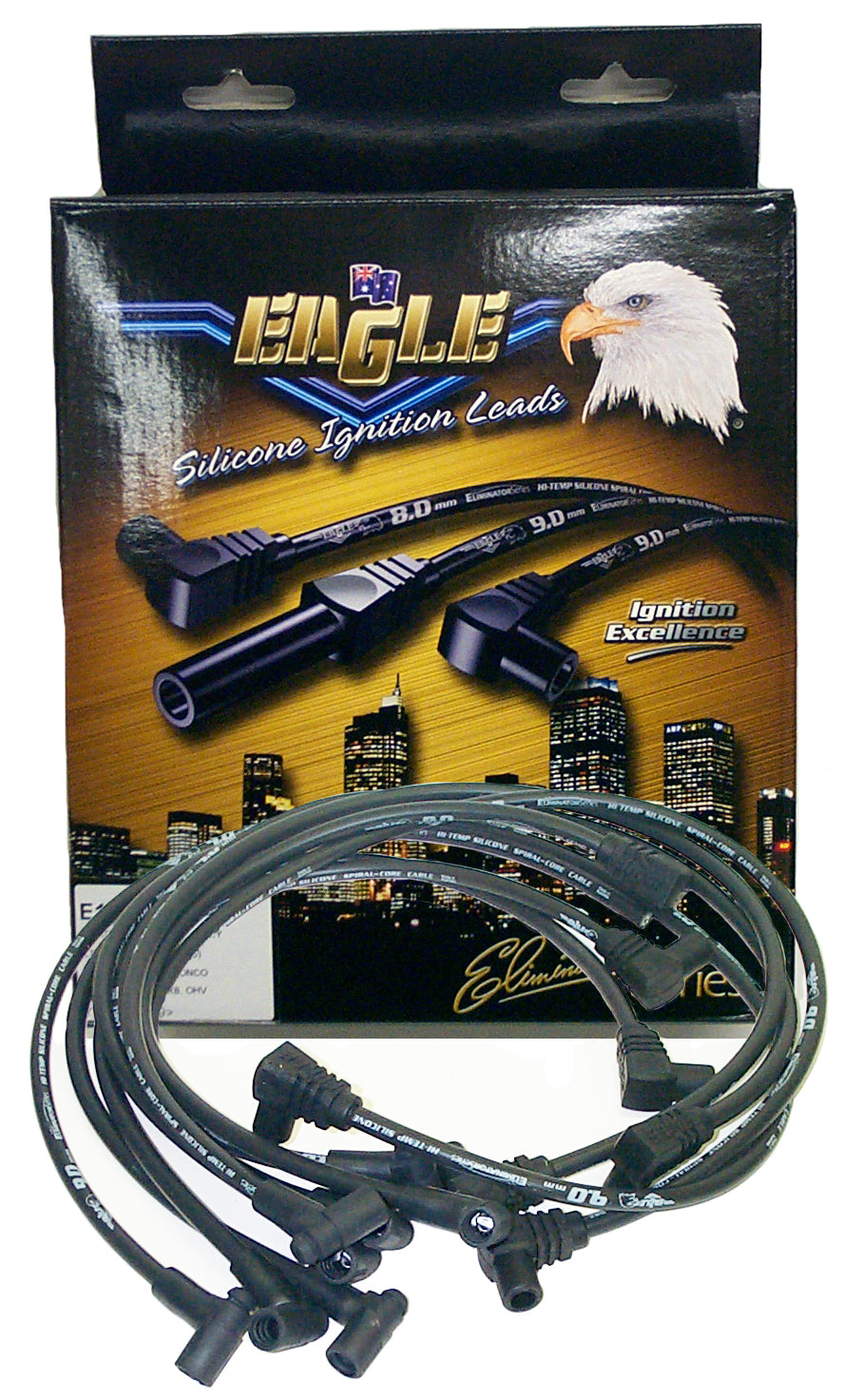 LEAD SET 9mm V8 90deg/STR BLACK