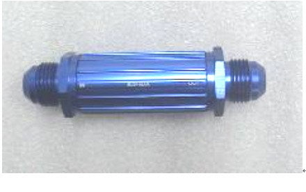 FUEL FILTER -6m ALLOY 3-1/2in BLUE/BLACK washable