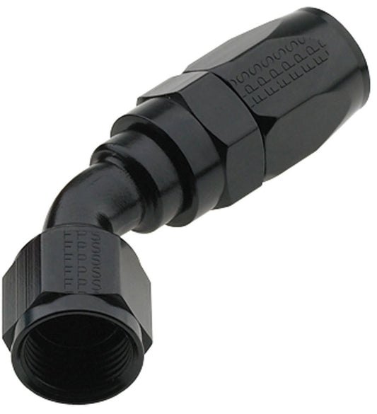 HOSE END -4 45deg BLACK