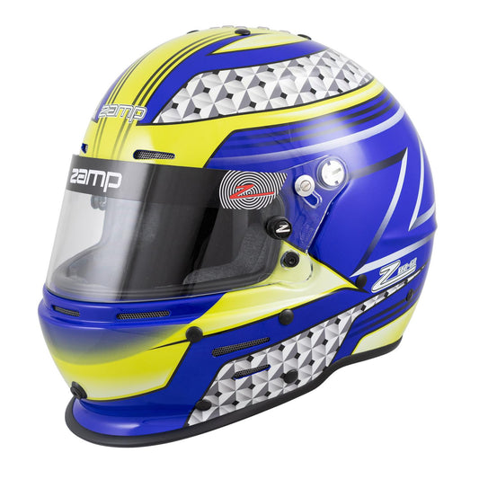 HELMET size MEDIUM GRAPHIC BLUE/GREEN RZ-62 SA2020