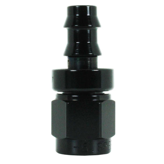 HOSE END -6 STR for PUSH FIT HOSE BLACK