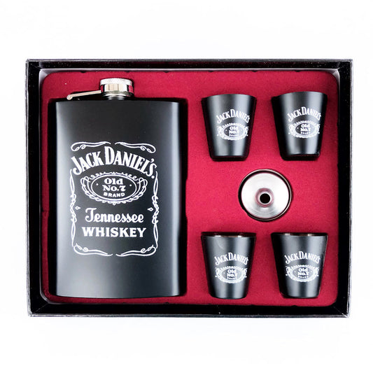 HIP FLASK SET JACK DANIELS