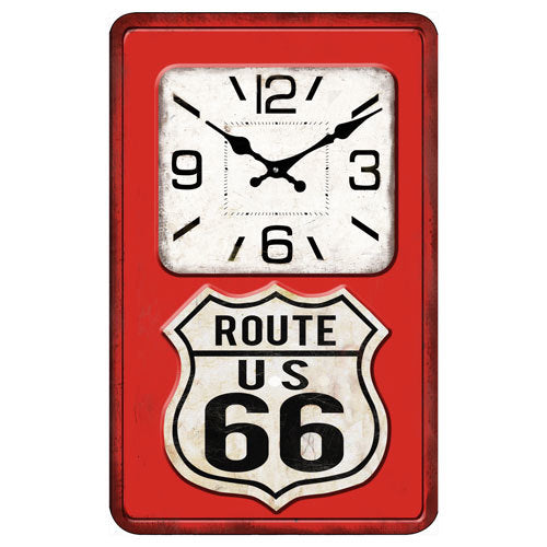 CLOCK ROUTE 66 GLASS