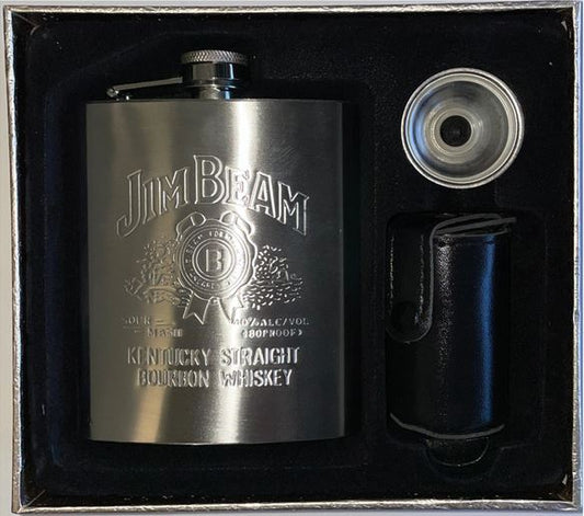 HIP FLASK SET JIM BEAM
