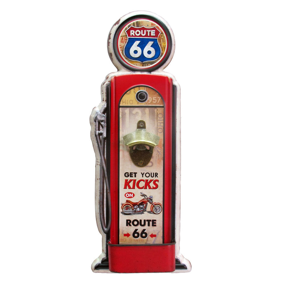 BOTTLE OPENER ROUTE 66 WALL MOUNT