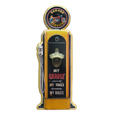 BOTTLE OPENER YELLOW WALL MOUNT