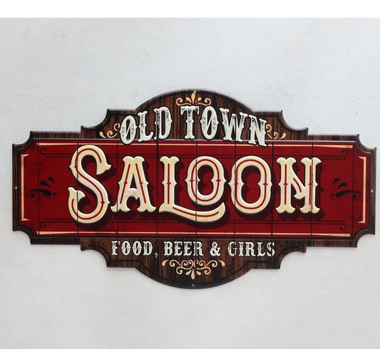 TIN SIGN OLD TOWN SALOON