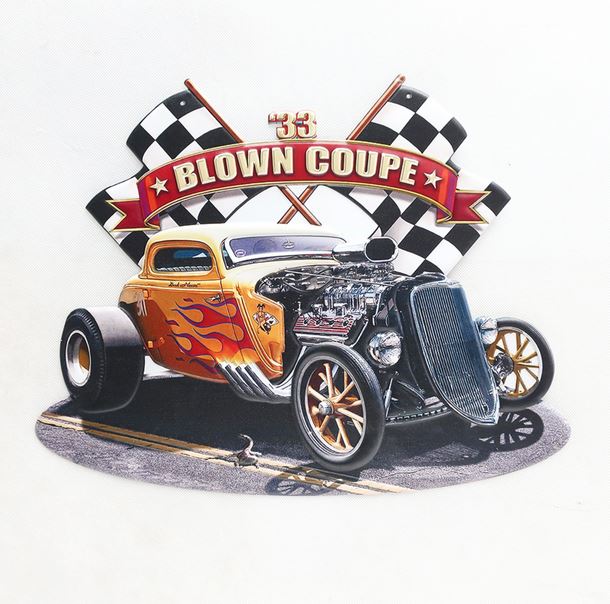 TIN SIGN BLOWN COUPE