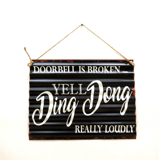WALL PLAQUE DING DONG DOOR BELL BROKEN