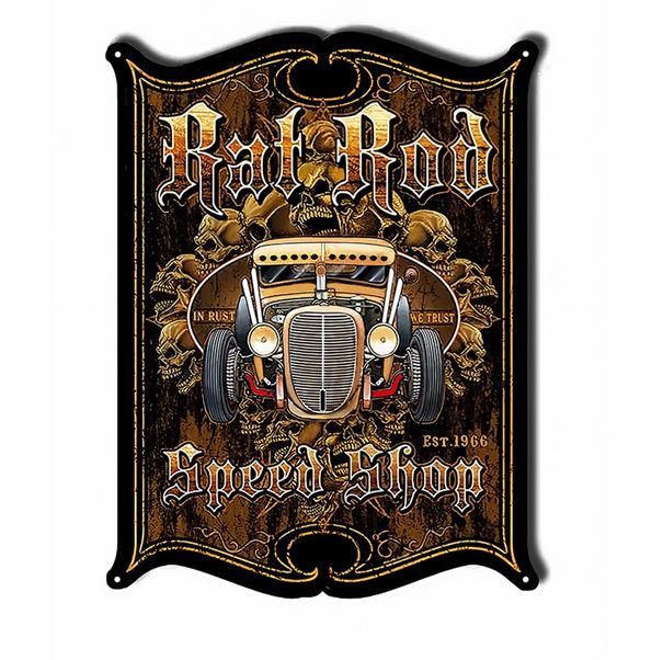 TIN SIGN RAT ROD SPEED SHOP