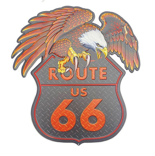 TIN SIGN ROUTE 66 & EAGLE