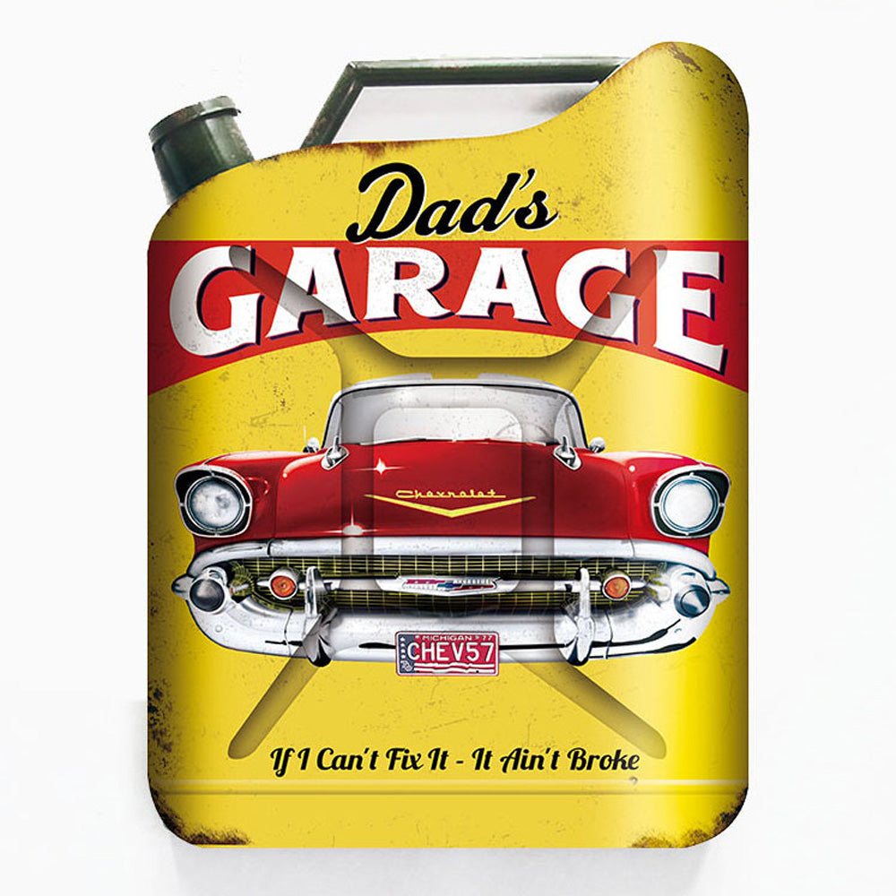 WALL PLAQUE JERRY CAN DAD'S GARAGE 57