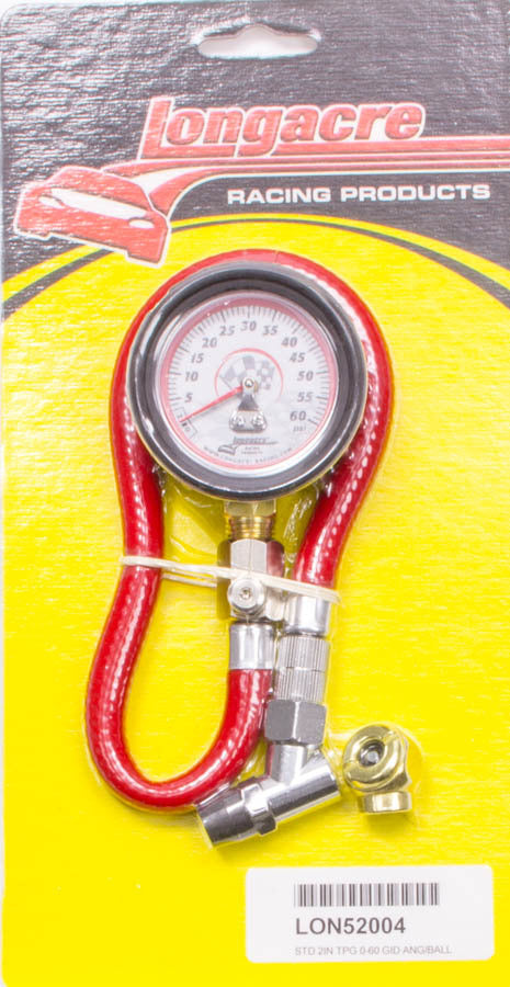 TYRE PRESSURE GAUGE 0-60psi 2in GLOW