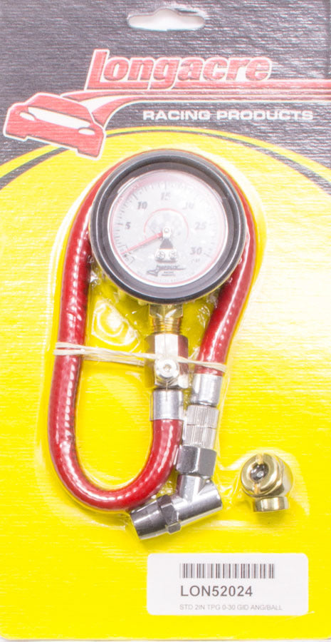 TYRE PRESSURE GAUGE 0-30psi 2in GLOW