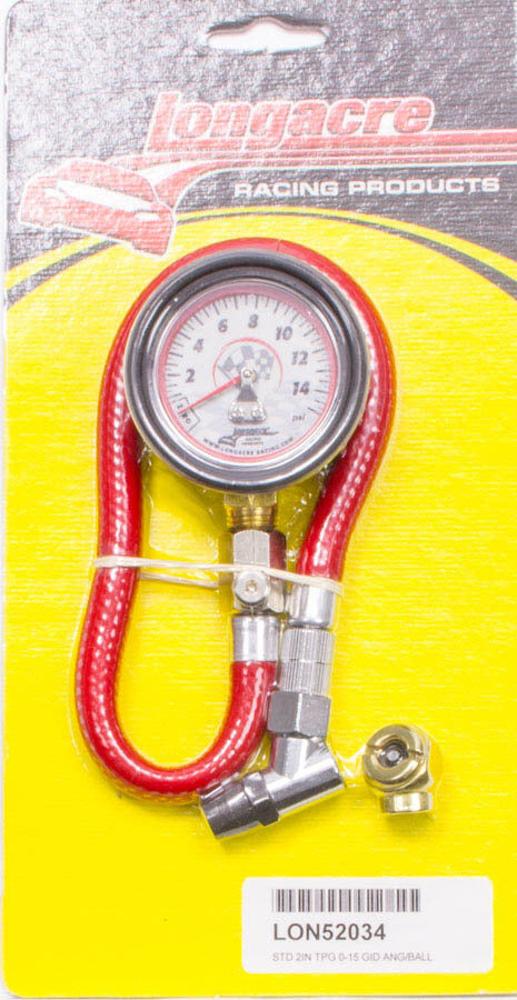 TYRE PRESSURE GAUGE 0-15psi 2in GLOW