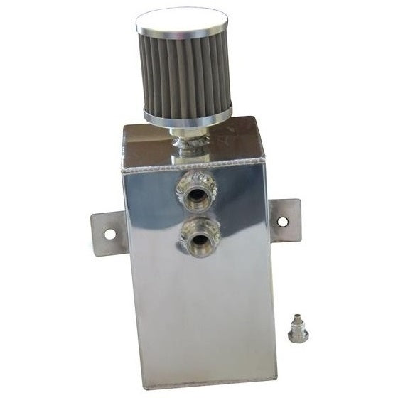 BREATHER BOTTLE 2ltr ALLOY SQUARE 2x -10f PORTS