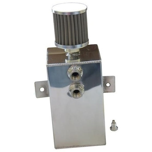 BREATHER BOTTLE 2ltr ALLOY SQUARE 2x -10f PORTS