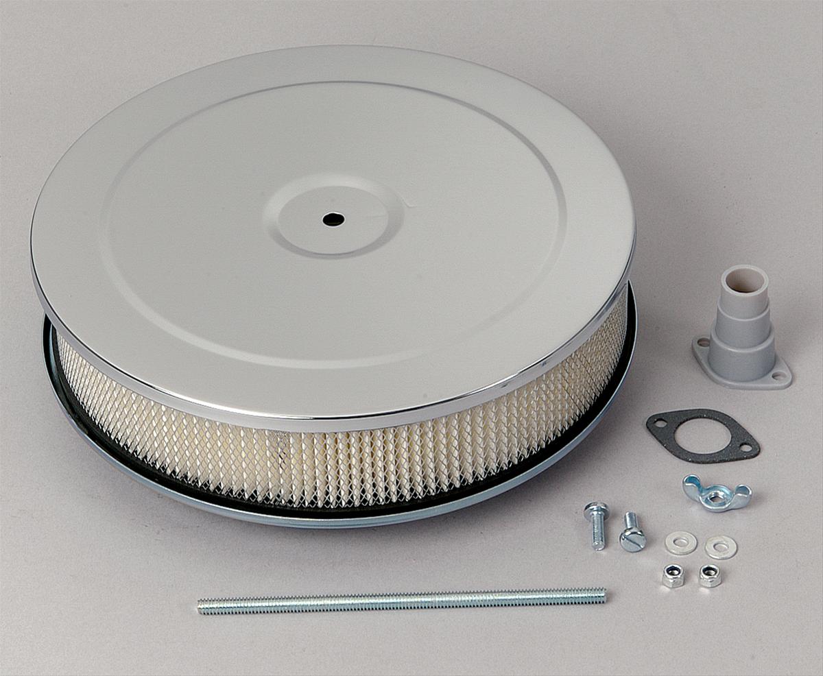 AIR CLEANER 9in x 2in CHROME