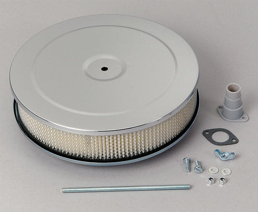 AIR CLEANER 9in x 2in CHROME