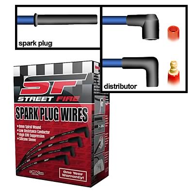 LEAD SET 8mm V8 90deg/STR HEI & STD BLACK