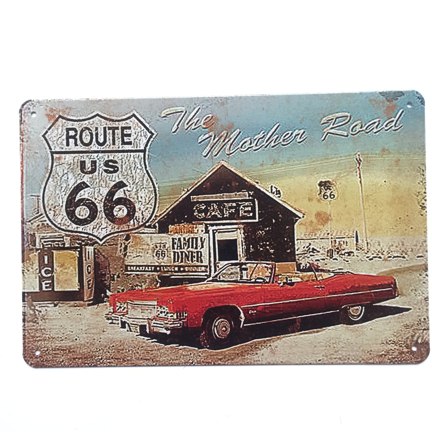TIN SIGN THE MOTHER ROAD ROUTE 66