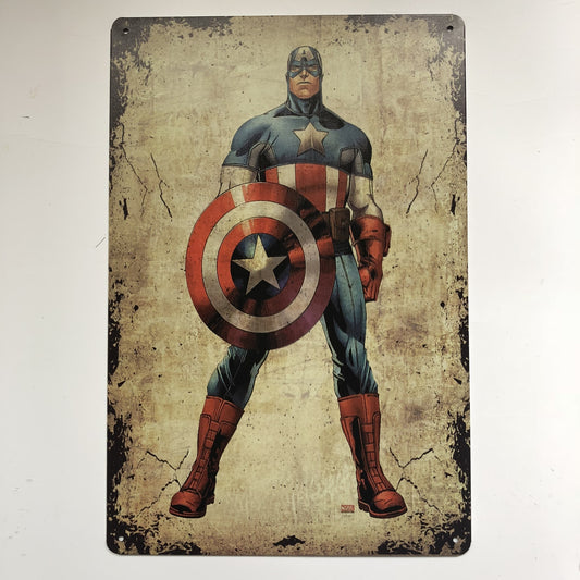 TIN SIGN CAPTIAN AMERICA