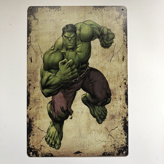 TIN SIGN HULK GREEN
