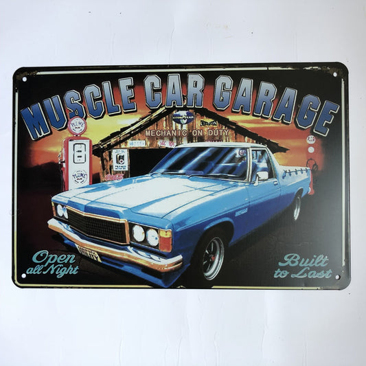 TIN SIGN MUSCLE CAR GARAGE HOLDEN