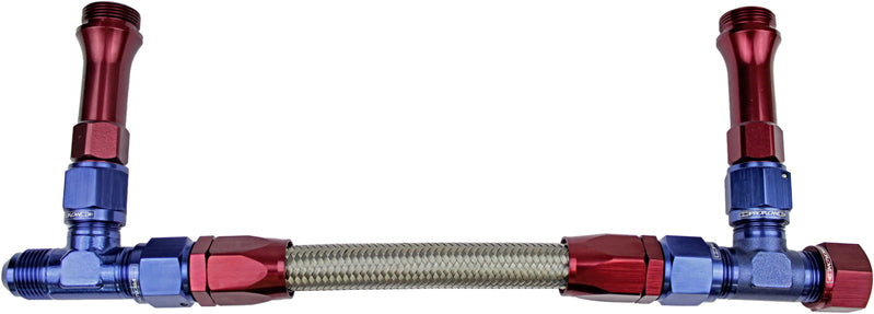 FUEL INLET KIT -8 HOLLEY VAC SEC BLUE/RED
