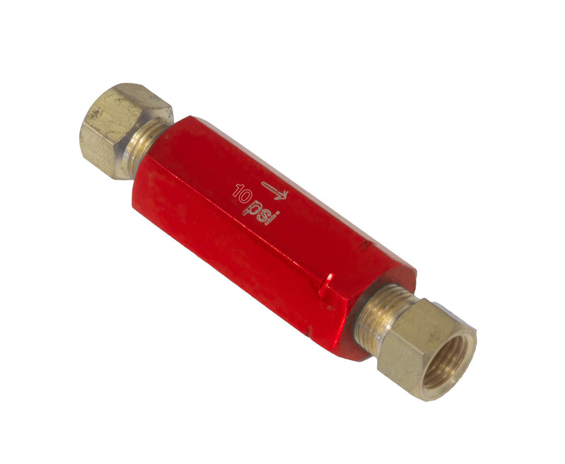RESIDUAL PRESSURE VALVE 10lb with FITTINGS RED