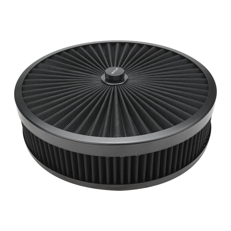 AIR CLEANER 14in x 3in X-STREAM TOP BLACK DROP BAS