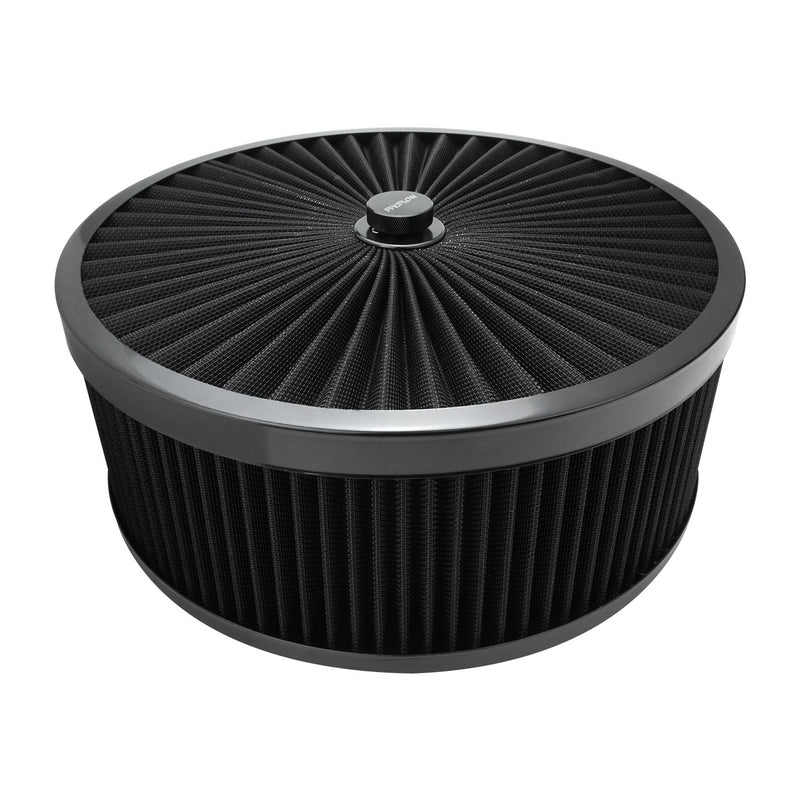 AIR CLEANER 14in x 4in DROP X-STREAM TOP BLACK