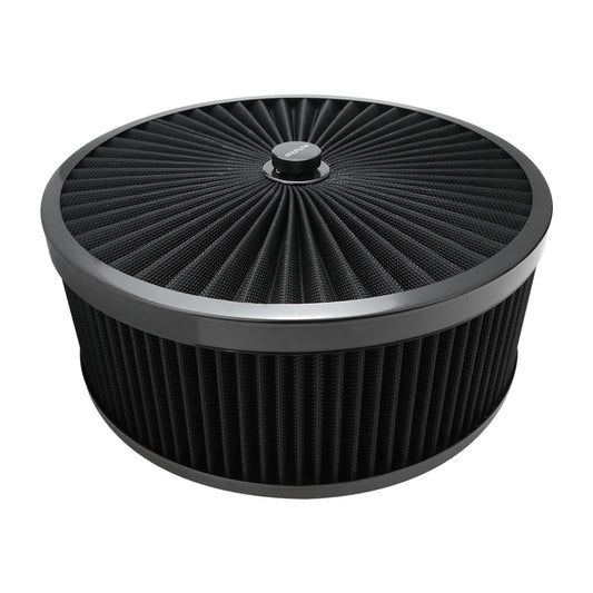 AIR CLEANER 14in x 4in DROP X-STREAM TOP BLACK