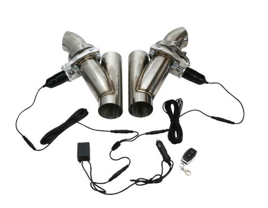 EXHAUST CUT OUTS ELECTRIC 3in with Y PIPE PROFLOW