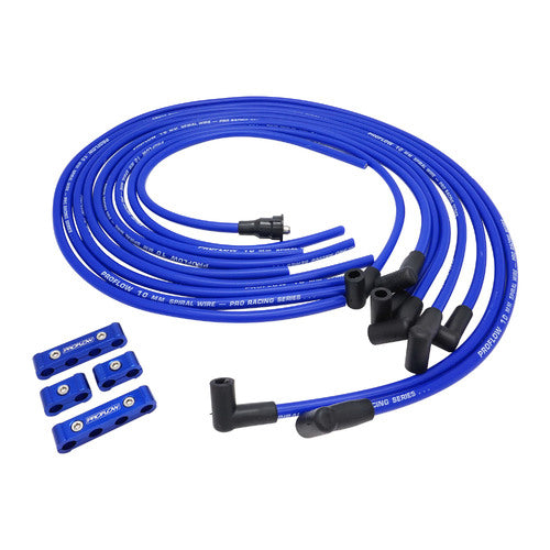 LEAD SET 10mm V8 90deg/90deg BLUE with SEPERATORS
