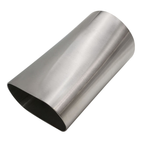 EXHAUST ADAPTER ROUND to OVAL 4in IN/OUT 6in LONG