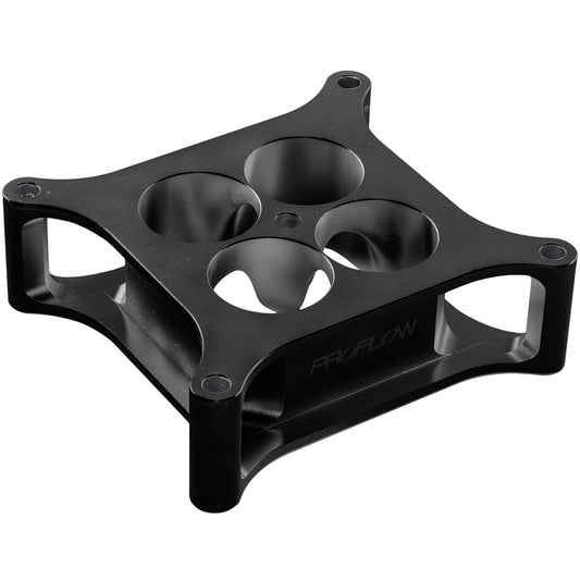 CARB SPACER SQ BORE 2in TAPERED SUPER SUCKER BLACK