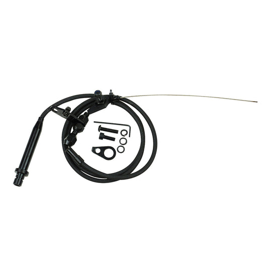 KICKDOWN CABLE TH350 BRAIDED BLACK