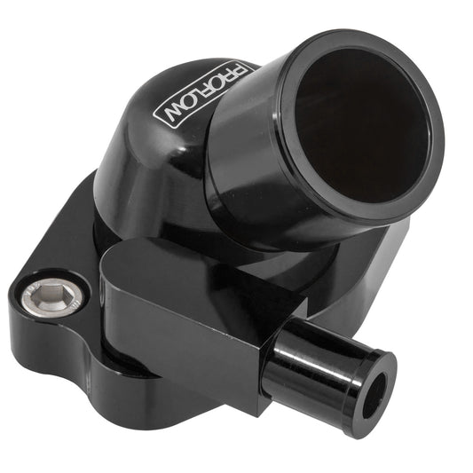 WATER NECK HOLDEN V8 45deg SWIVEL ALLOY BLACK