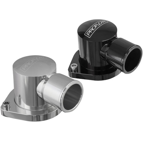 WATER NECK CHEV/HOLDEN LS1 LS2 BILLET BLACK 90deg