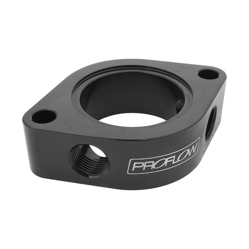 WATER NECK SPACER CHEV V8 2 x 3/8npt PORTS BLACK