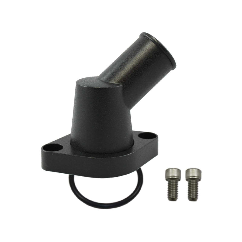 WATER NECK CHEV V8 45deg SWIVEL BLACK